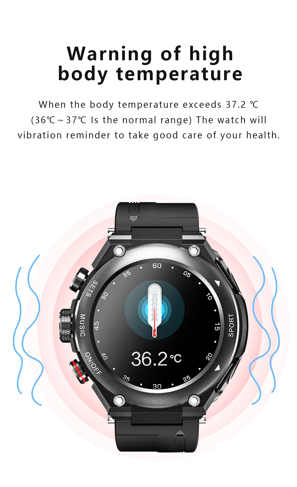 T92 Smart Watch Men 2021 Bluetooth Call Play Music HiFi TWS Earphone Custom Dial Temperature Monitor Smartwatch For Android Ios