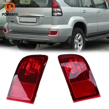 

POSSBAY Red Lens Rear Bumper Reflector Tail Fog Light Housing for Toyota Land Cruiser Prado(J120) GRJ120 TRJ120 FJ120 2002-2009