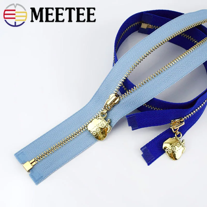 2/5 шт. металлическая молния 3#40/50/60/70 см с открытым концом Meetee застежка-молния для шить сумки кошелек пуховик, куртка, юбка, Костюмы швейные принадлежности ZA058