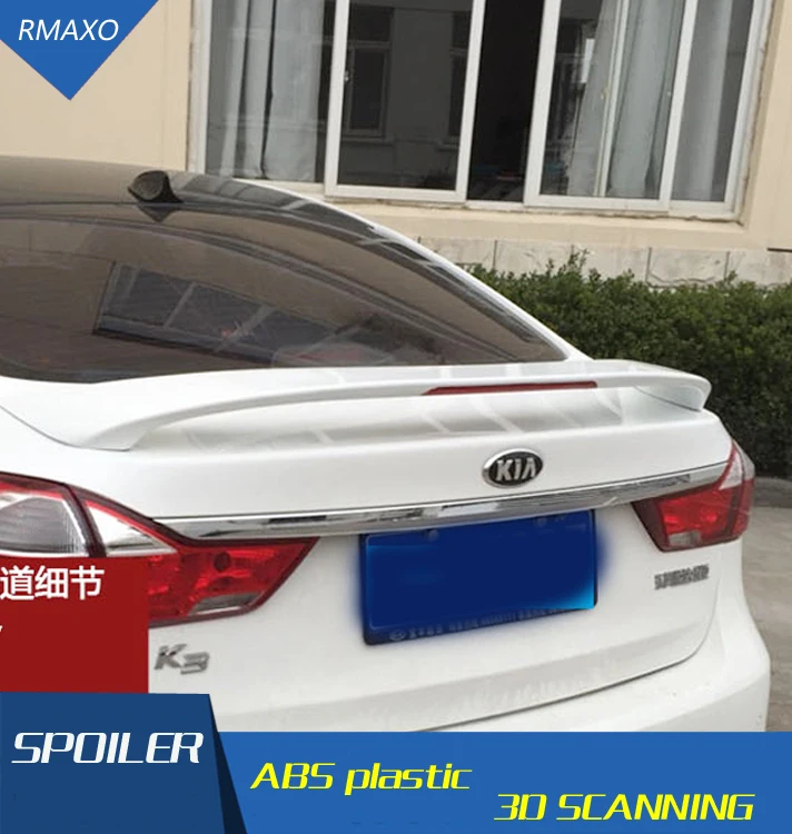 For Forte K3 Spoiler 2011 2015 ABS Material Car Rear Wing Primer Color