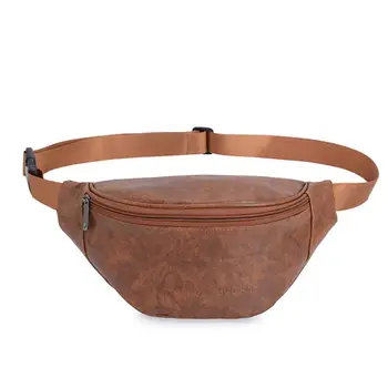 

Unisex Vintage PU Leather Fanny Pack Waist Bum Belt Pack Chest Bag Crossbody Pouch