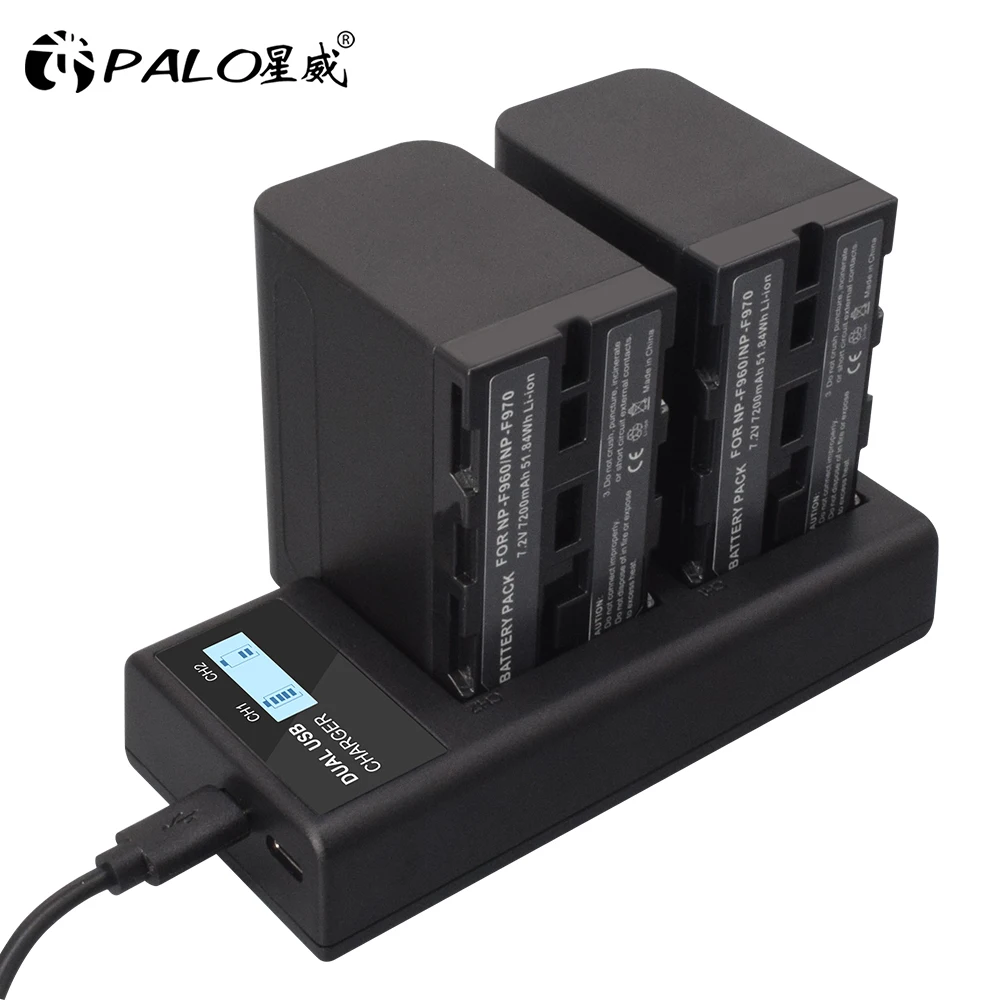 PALO 7200 мА/ч NP F960 F970 F950 Батарея для Sony PLM 100 CCD TRV35 MVC FD91 MC1500C L10|Цифровые аккумуляторы| |