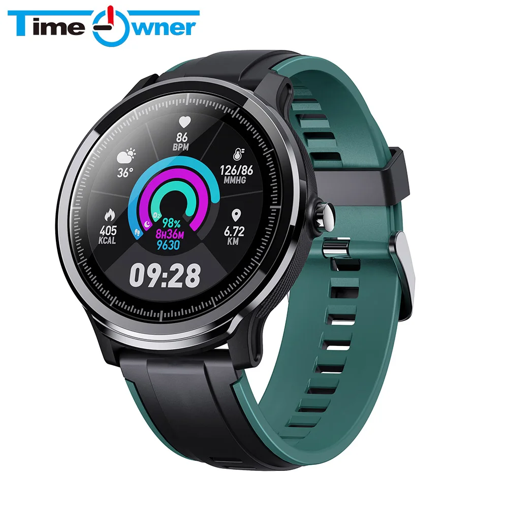Смарт-часы SN80, полный сенсорный круглый экран, пульсометр, монитор артериального давления, спортивный фитнес-трекер, уведомления, мужские часы, напоминание - Цвет: Синий