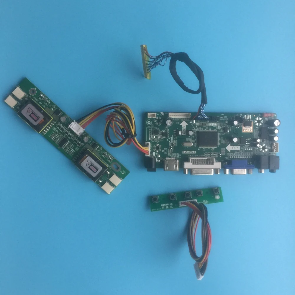 Комплект для LM190E08-TLG2 HDMI драйвер платы контроллера 30pin M. NT68676 DIY LVDS 4 лампы VGA DVI 1280X1024 1" экранная панель