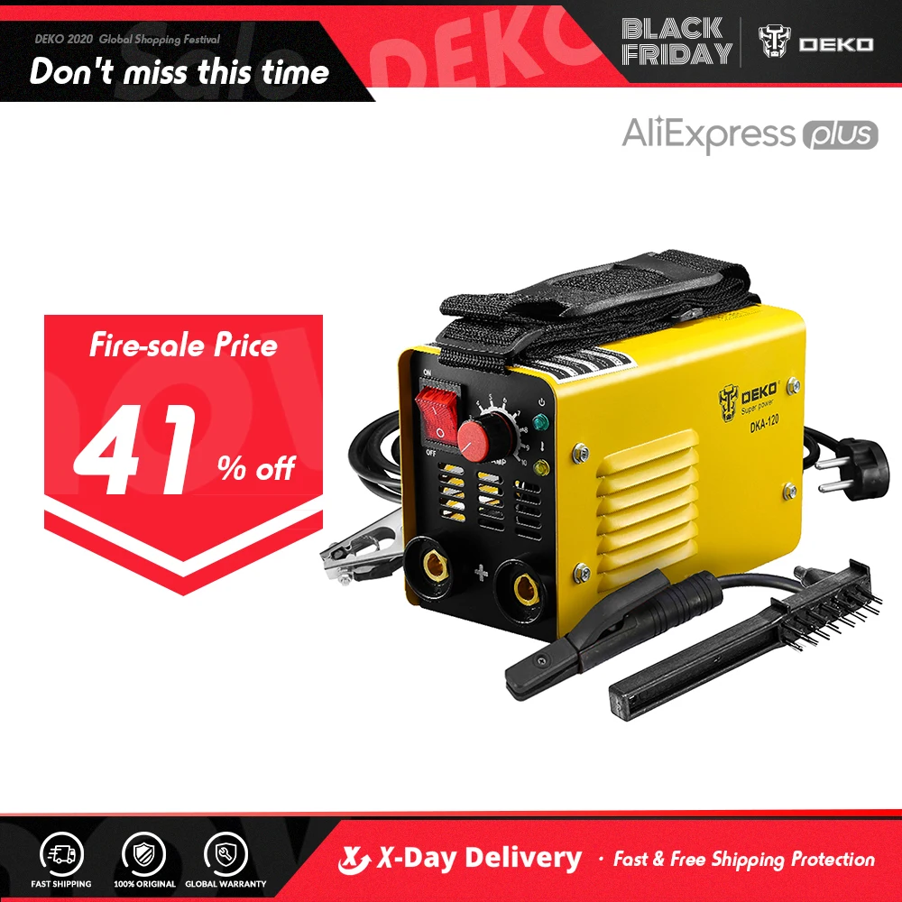 DEKO DKA 120 120A 4.1KVA IP21S инверторный дуговой Электрический сварочный аппарат MMA для