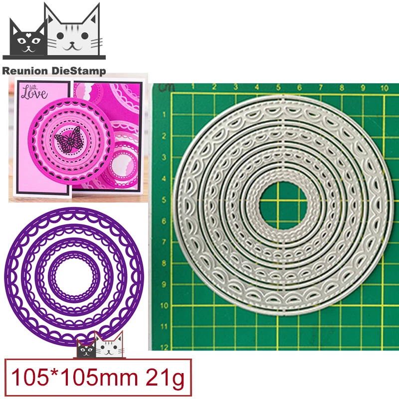 2021 New Metal Dies Round Circle Border Frame Metal Cutting Dies DIY