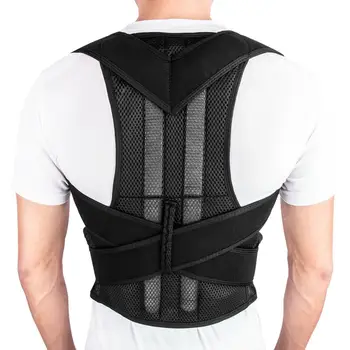 

Men Adjustable Posture Corrector Back Support Shoulder Lumbar Brace Support Corset With Back Fixing Belt 9