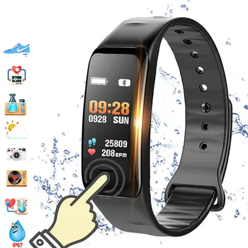 

Color Screen Smart Bracelet Waterproof Heart Rate Monitor Health Fitness Tracker Bluetooth Smart Watch for Sport