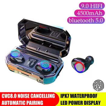

TWS 5.0 Bluetooth Earphone Touch LED Display Wireless Headphones 9D Stereo Sports Waterproof Earbuds Headsets with Charging Box