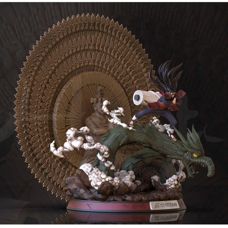 3" Статуя Наруто Senju Hashirama бюст Shodai Hokage полноразмерный Портрет с светодиодный подсветкой анимационная фигурка GK игрушка коробка 75 см V638