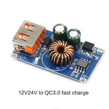 

USB DC Step-Down Module 12V 24V To QC2.0 QC3.0 Fast Charge Mobile Phone Charging Board