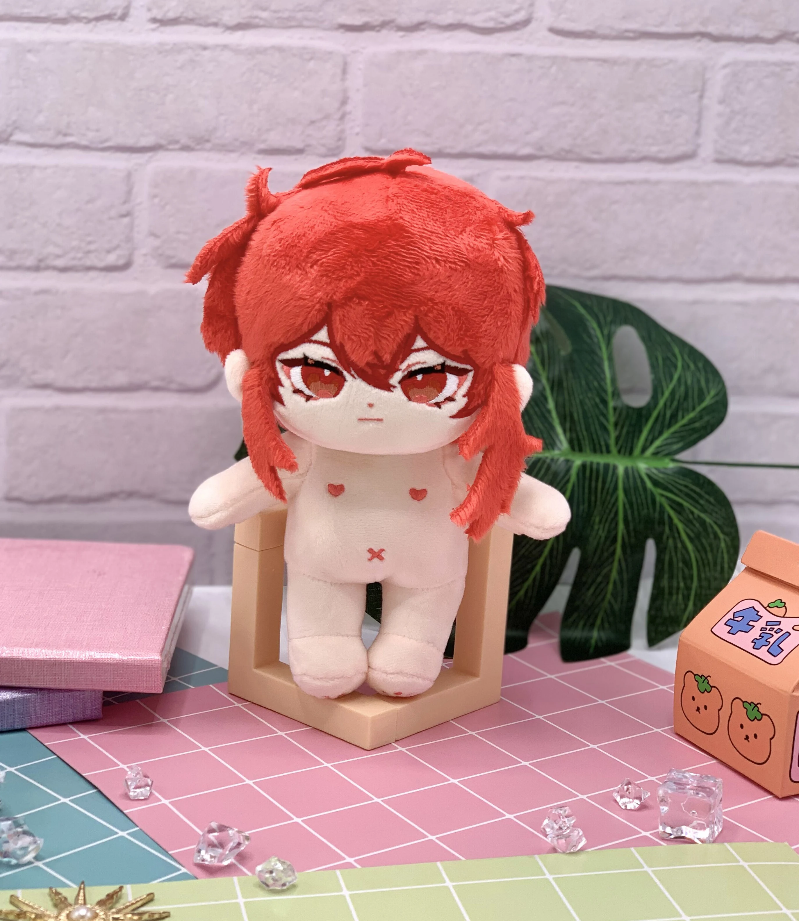 Plush Toy Plush Doll Genshin Impact Diluc Plush Toy Doll Anime Cosplay Plushie Figure 20cm