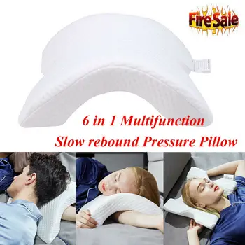 

Curved Slow Rebound Memory Foam Pillow Anti Pressure Hand Numb & Neck Protection & Dead Arms Couple Pillow Office Napping