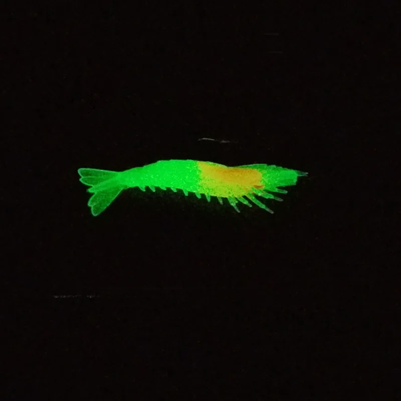 4PCS/Bag 6cm 3g Luminous Simulation Shrimp Soft Bait Artificial