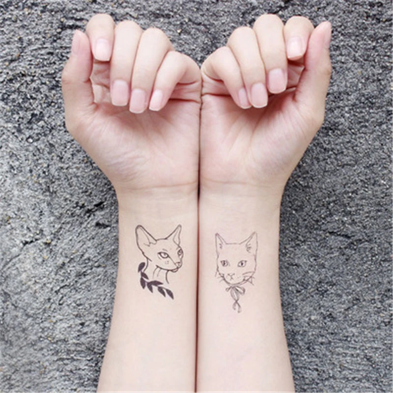 Stiker Tato Sementara Tahan Air Hewan Tato Rubah Kucing Flamingo Seni Tubuh Tato Palsu Baru Wanita Tato Kecil Lucu Sementara Tato Aliexpress
