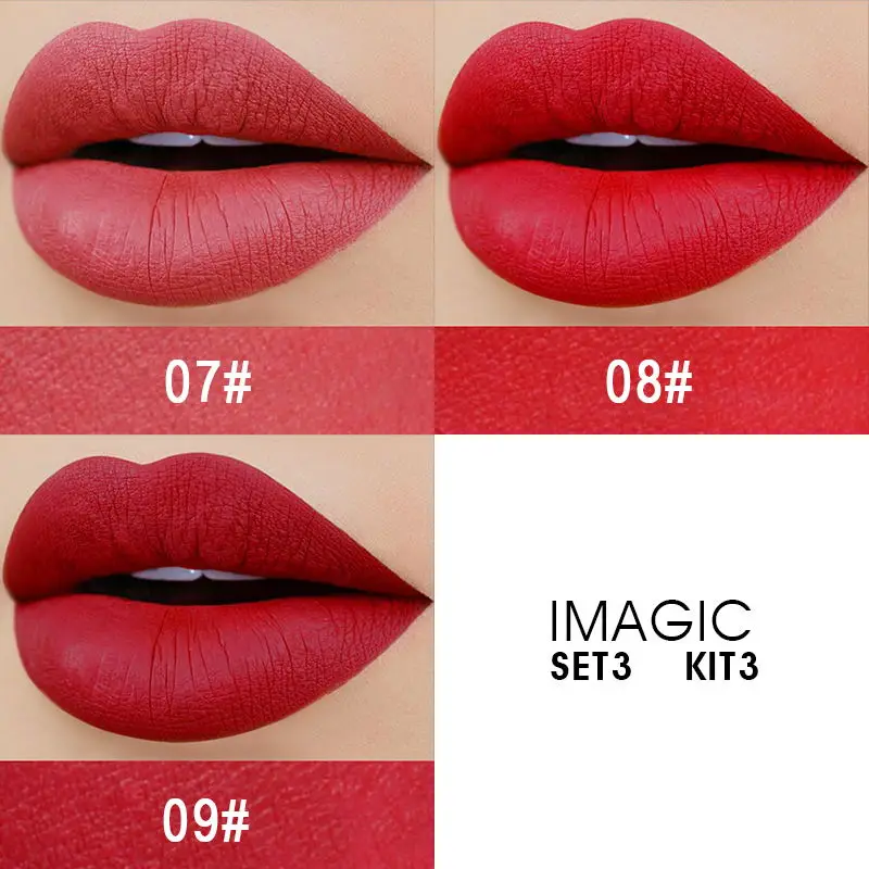 LP-205-ZH1-7 8 9 IMAGIC матовая губная помада 3 шт. длинная губная помада с эффектом длительного увлажнения водостойкая губная помада набор подарок - Цвет: LP-205-ZH1-7 8 9