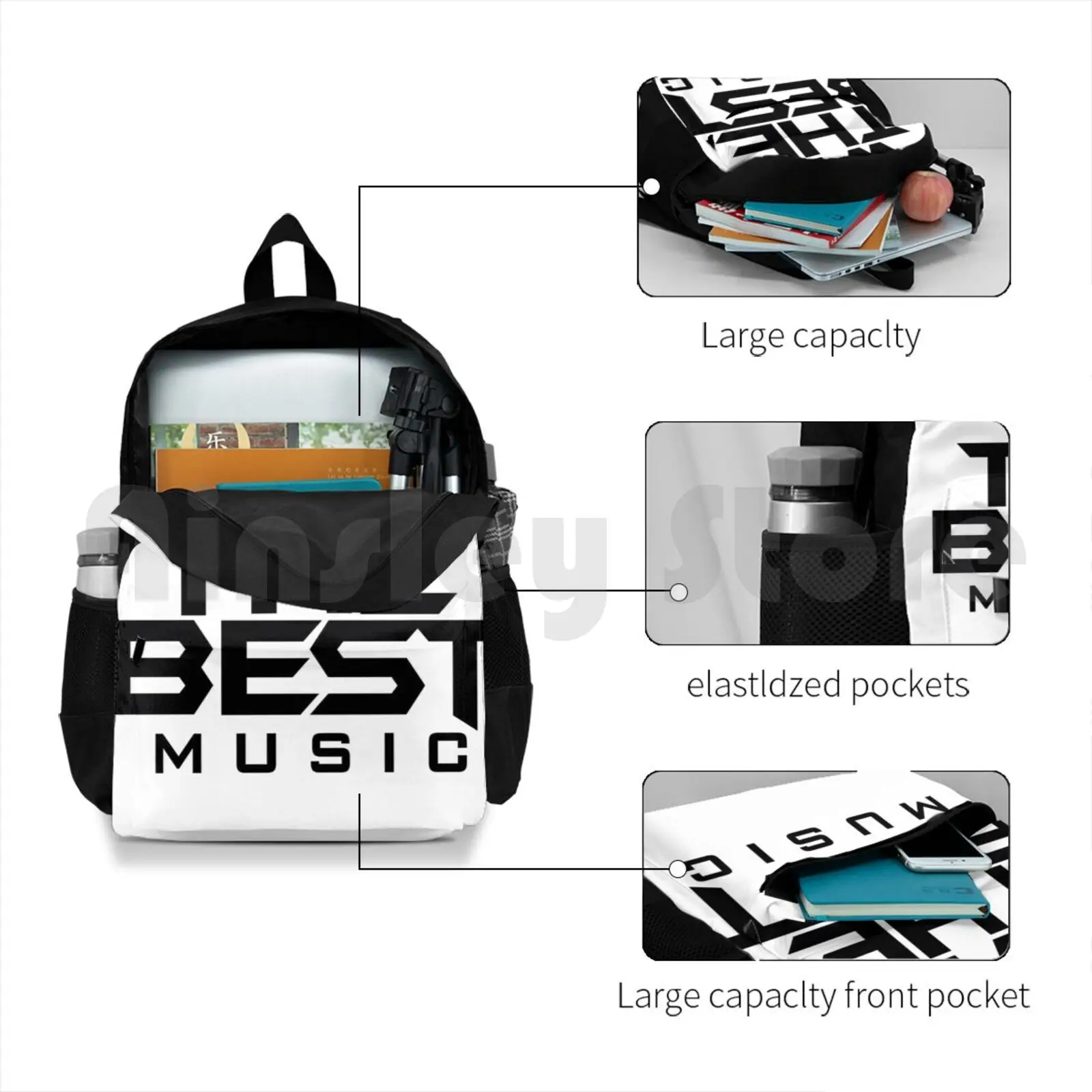 DFASRBA DJ Record Khaled Producer Music Backpack Large Capacity Leisure  Travel Backpack Book Bag Outgoing Daypack