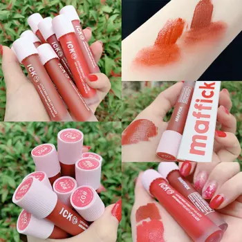 

Maffick matte lip gloss sexy red silky lip cream long lasting waterproof not dry nude makeup orange brown liquid lipstick AC273