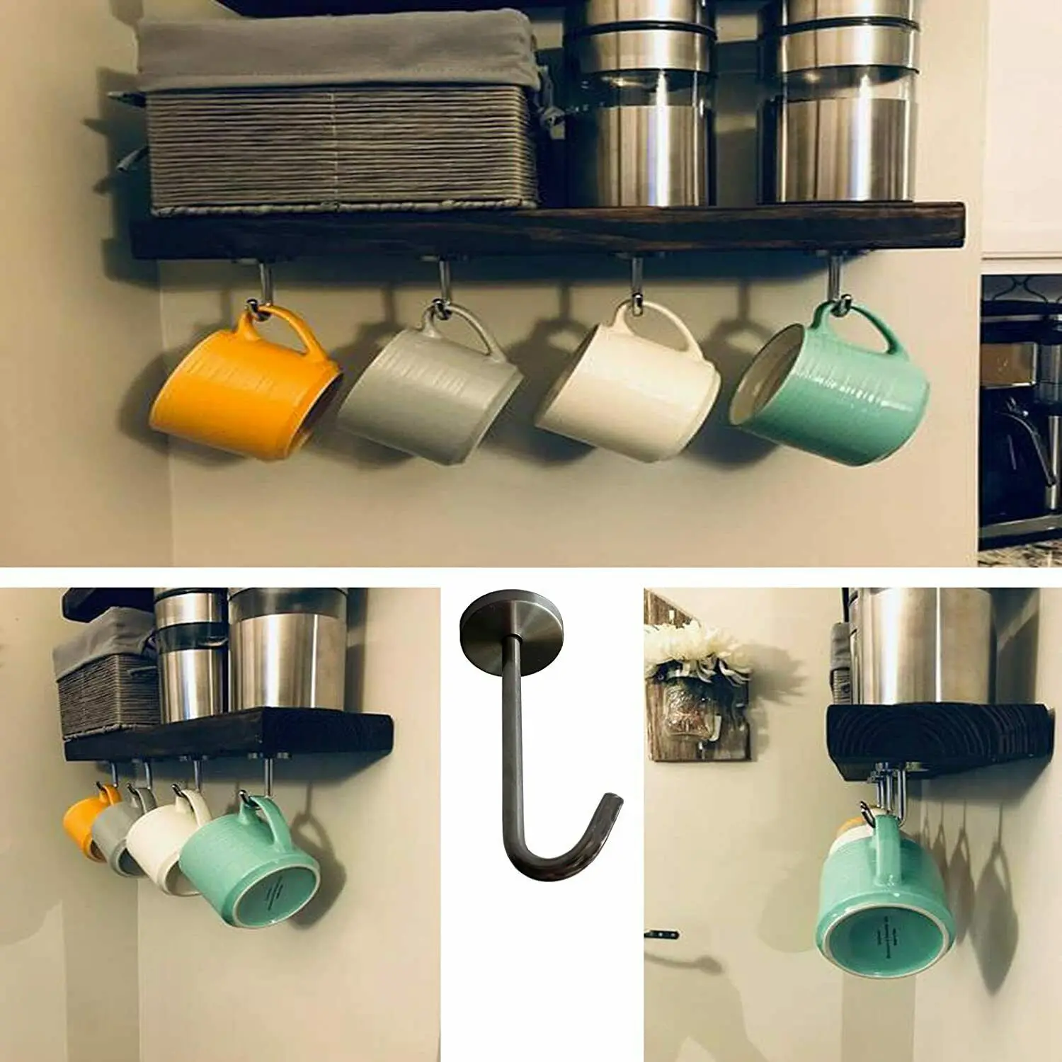 Metal Under Shelf Mug Rack Holder Hook Kitchen Cupboard Storage Organiser Stand Tool Parts Aliexpress