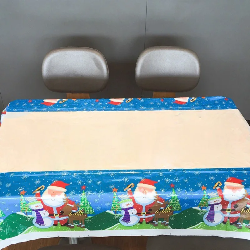 Blue Santa Рождественская скатерть Новогоднее прямоугольное украшение стола мультяшная скатерть рождественские украшения для дома decoracion navidad - Цвет: Blue Santa