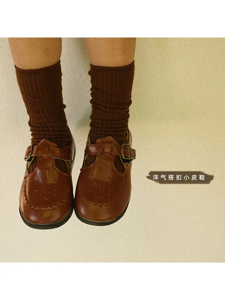 

Young Girl's Spring New Princess Shoes Fashion England Performance Shoes Baby Children's Shoes Kids Casual Leather Shoes 1-6y