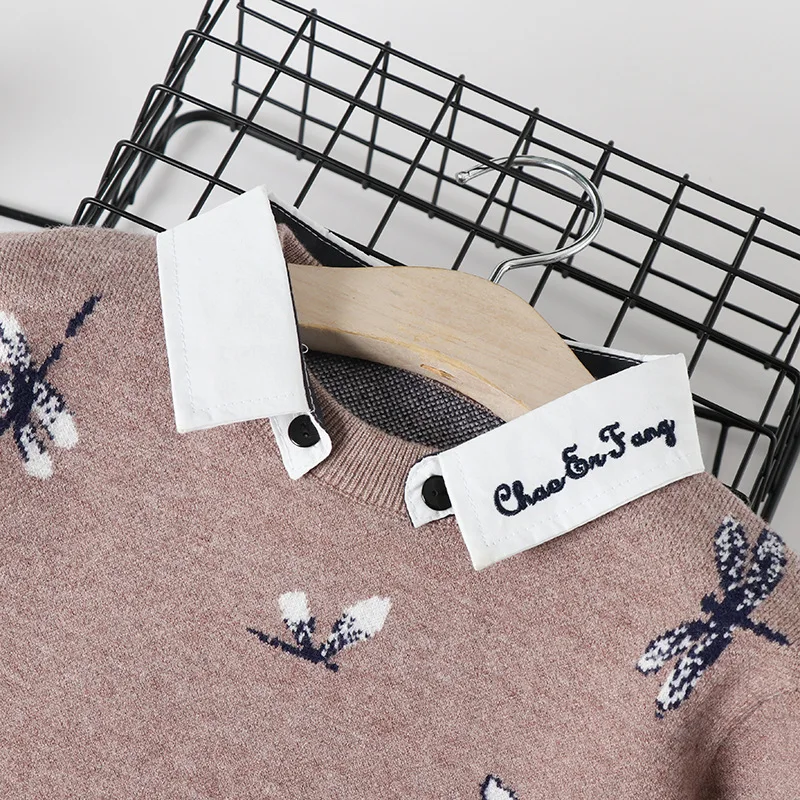 

CHILDREN'S Garment Shirt Collar Boys' Sweater 2019 Fall And Winter Clothes New Style Big Boy Casual Sweater Base