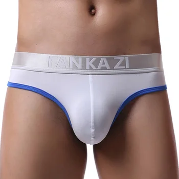 

Men's Briefs Sexy Mid Rise Briefs U-Bulge Thong T-Back Panties Letter Pattern Knickers Jockstrap Male Underwear Breathable