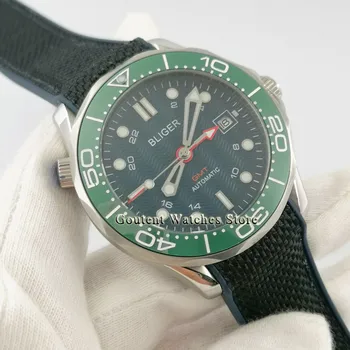 

41mm Bliger/Sterile Top Mens Watch Sapphire Glass Date GMT Watch Blue Dial mingzhu 3804 Automatic movement Wristwatch