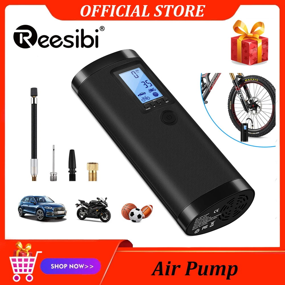 Reesibi Car Bicycle Tyre Inflator Air Pump Tire Pump For Mtb Bike
