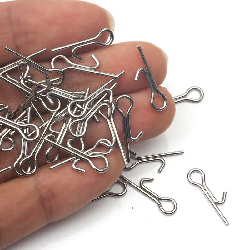 50-100pcs/lot Assist soft fishing lures bait Stinger Spike Hook treble hook Connecting Pins Needle Fixed Lock Accessories Tools