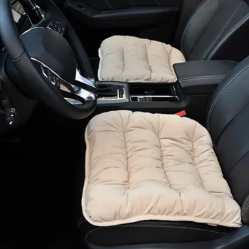 

Auto Car Seat Cushion Pad Thick Warm Plush Automobile Seat Cover Cotton Filling Anti-slip Seat Chair Cushion
