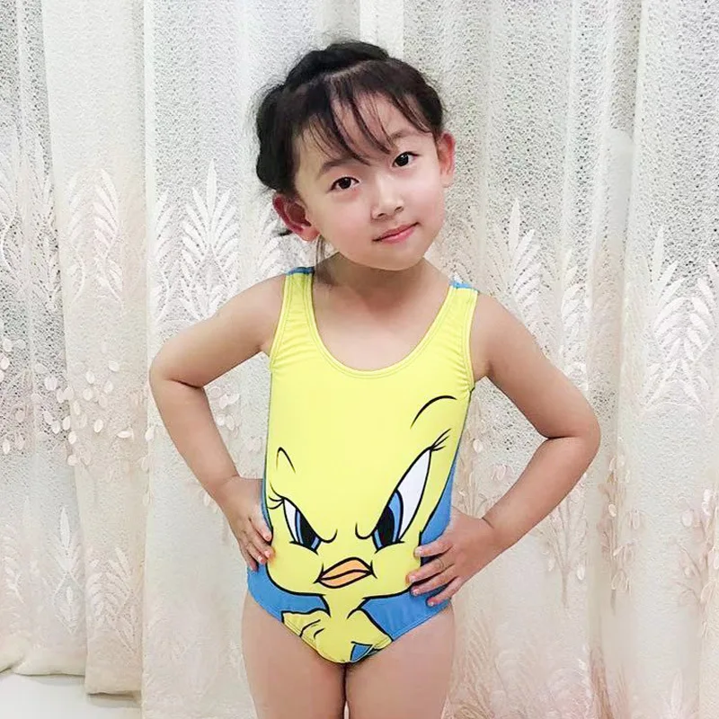 

2019 New Style CHILDREN'S Swimsuit Cartoon Animation GIRL'S One-piece Swimming Suit Currently Available Manufacturers Direct Sel