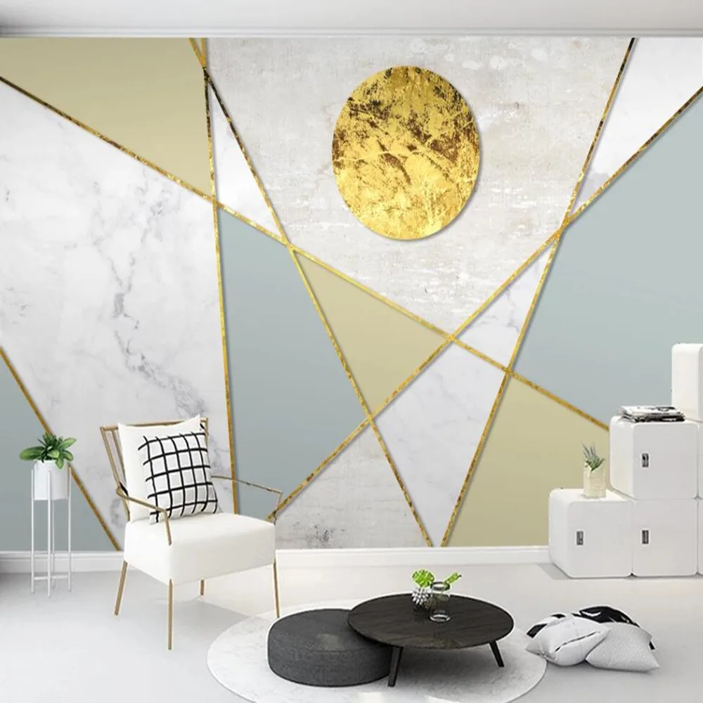 milofi custom large wallpaper mural 3D abstract line geometric figure background wallpaper mural