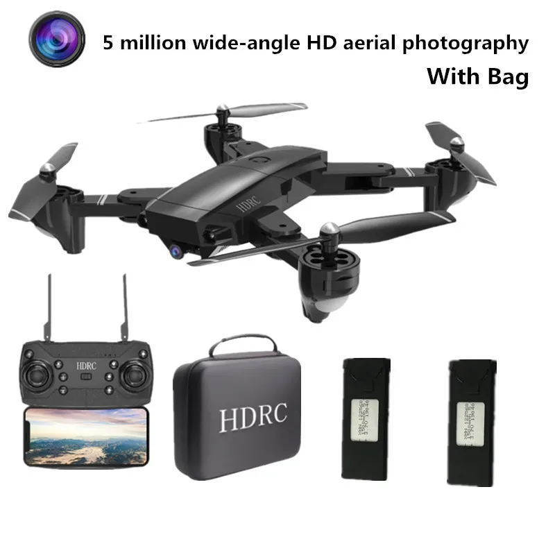 5MP-2BT-Bag Радиоуправляемый Дрон с 0.3MP/5MP 1080P широкоугольный wifi FPV HD камера в режиме реального времени воздушный пульт дистанционного управления Самолет Вертолет модель игрушки - Цвет: 5MP-2BT-Bag