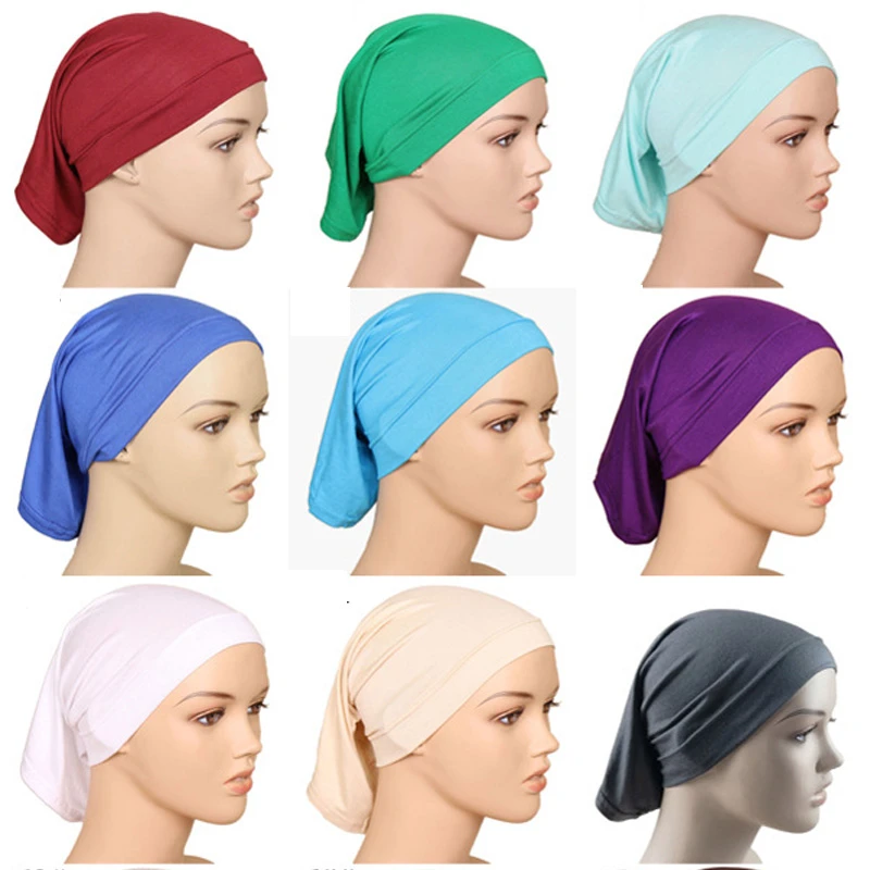 PREMIUM QUALITY Under Scarf Cap Hijab Scarf TUBE BONNET BONE Chemo Hair Wrap