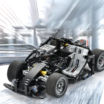 

Karting Remote Control Technology Building Blocks Electric Remote Control Assembly and Building Block Toy