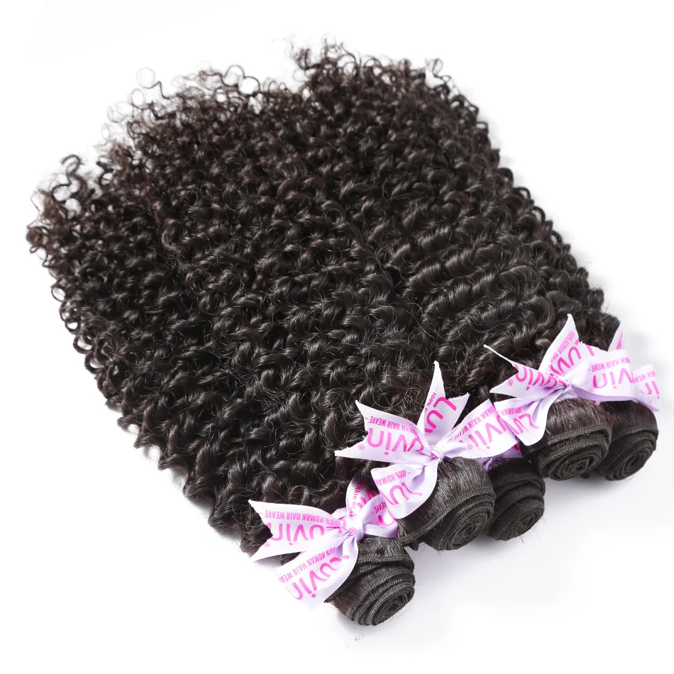 Luvin OneCut Волосы Кудрявые кудрявые 8-30 монгольские волосы Remy натуральные кудрявые пучки волос натуральный цвет