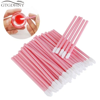 

100/50pcs Disposable Cosmetic Lip Brush Lipstick Lip Glossy Wands Pen Cleaner Applicator Eyeshadow Lip Brushes Makeup Tools