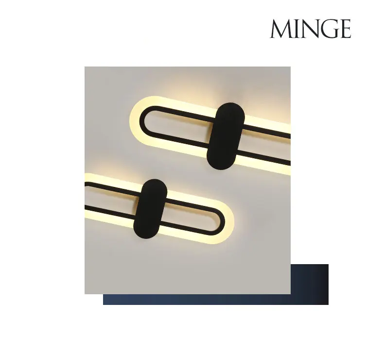 Conduziu a Luz da Parede ao Lado da Lâmpada para o Quarto Sala de Estar Lâmpada de Parede Minimalismo Escada Corredor Restaurante Casa Luz Luminária Alumínio 2 Minimalismo conduziu a luz da parede ao
