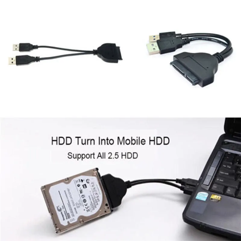 Basix USB 3 0 2 до 7 + 15 22Pin SATA кабель адаптер конвертер для 5 дюймов жесткий диск HDD SSD с USB2.0