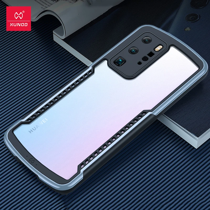 Чехол Xundd для телефона Honer Huawei P40 Pro Plus противоударный Прозрачный чехол бампер с