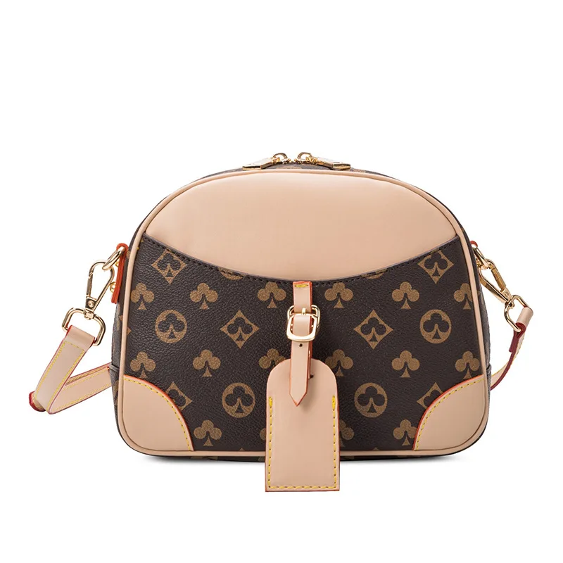 2020 New Vintage Print Lady Shoulder Bag Trend Fashion One-Shoulder Slanting Span Semicircle Shell |