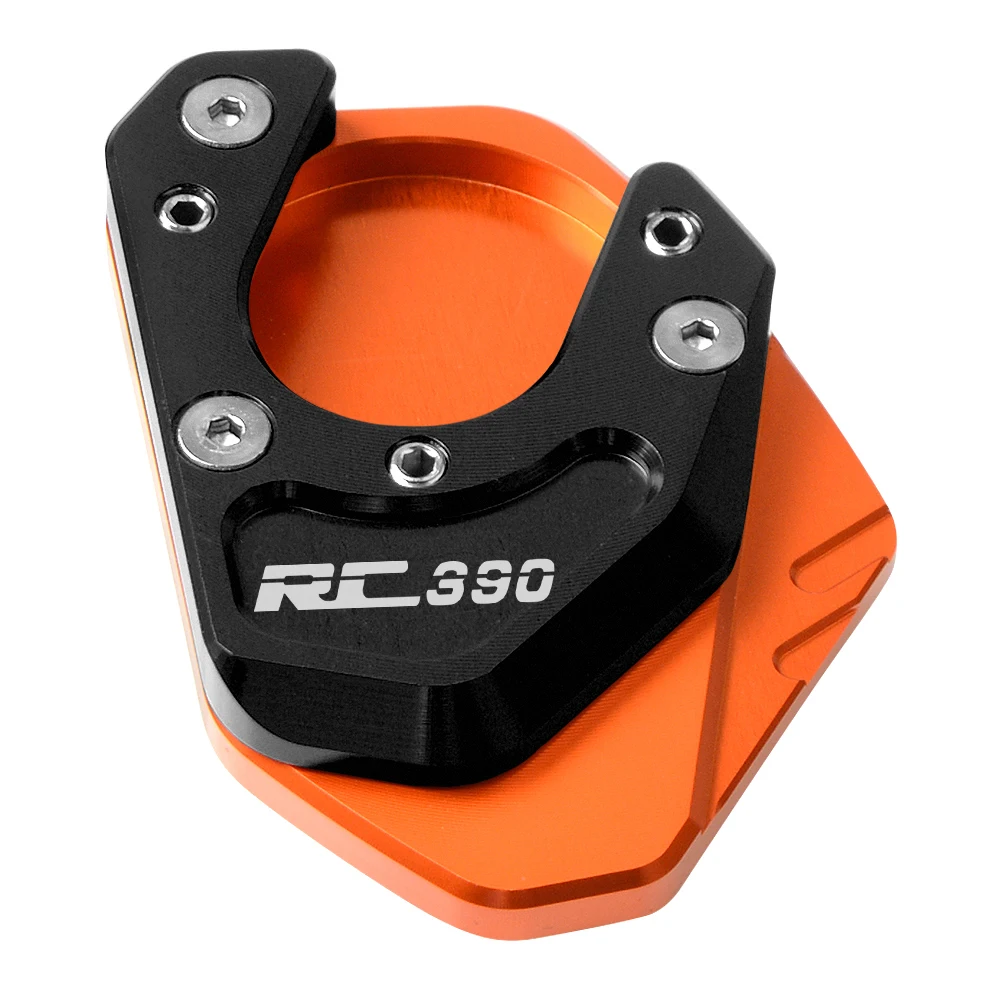 OR-BK-RC390 Аксессуары для мотоциклов CNC алюминиевый мотоцикл подножка сбоку увеличитель расширение для KTM RC390 RC 390 - Цвет: OR-BK-RC390