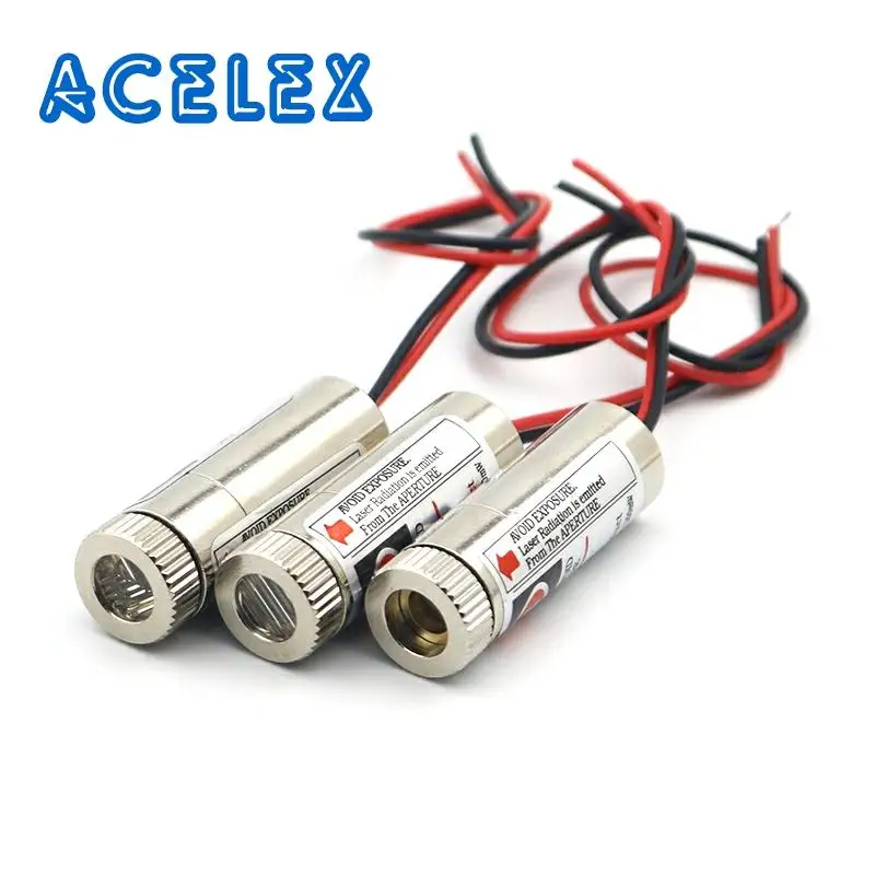 650nm 5mW Point rouge/ligne/croix Laser Module tête lentille en verre focalisable Focus réglable Diode Laser tête classe industrielle ► Photo 1/6