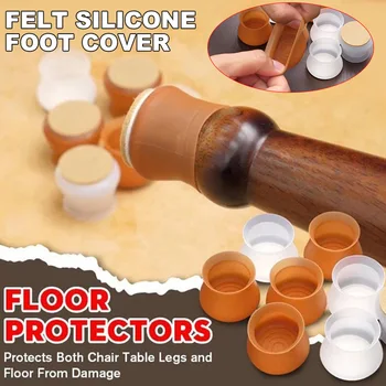 

4/8/16pcs Felt Table and Chair Protective Cover Anti Sliding Flet Cover for Table Desk Chair Feet HUG-Deals