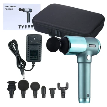 

Electric Fascia Gun Aluminum Alloy Muscle Relaxation 4 Variable Speed Muscle Fascia Massager with 6 Detachable Massage Heads
