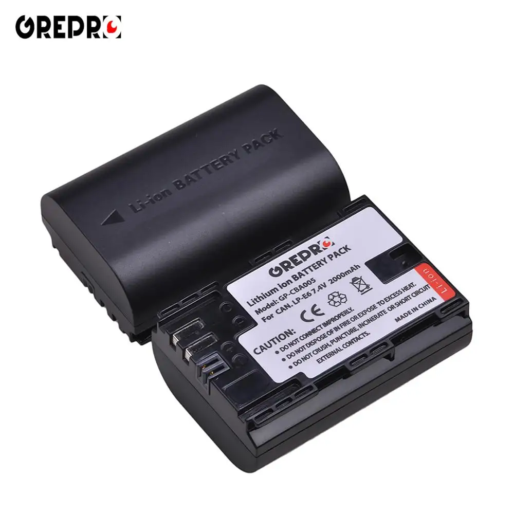 GREPRO LP-E6 LP-E6N LP E6 LPE6 батарея AKKU+ lcd USB двойное зарядное устройство для EOS 5D Mark II 2 III 3 6D 7D 60D 60Da 70D 80D DSLR EOS 5DS