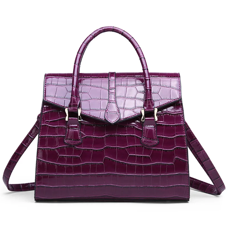 

2019 New Style Crocodile Pattern Middle-aged WOMEN'S Bag Mommy Bag Fashion Handbag Crossbody Bag Casual Women's Large Bag