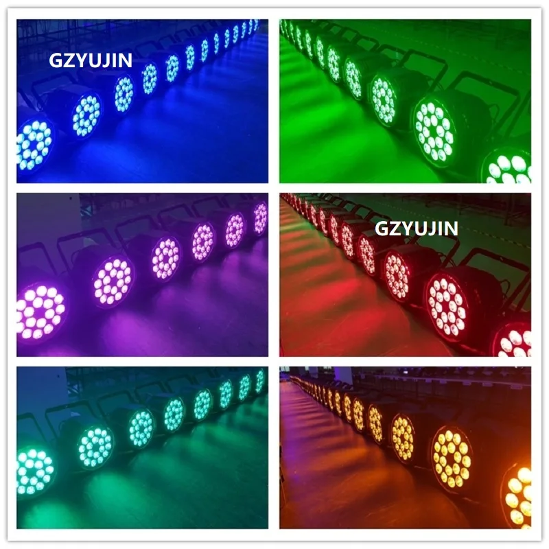 4 шт./лот 18X18 Вт RGBAW+ UV 6 в 1 светодиодный прожектор DMX