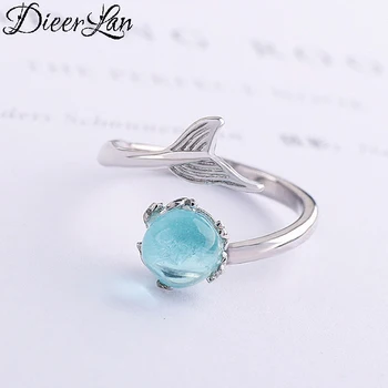 

Bohemian Ethnic 925 Sterling Silver Mermaid Tail Rings for Women Bridal Wedding Vintage Finger Rings Christmas Gifts